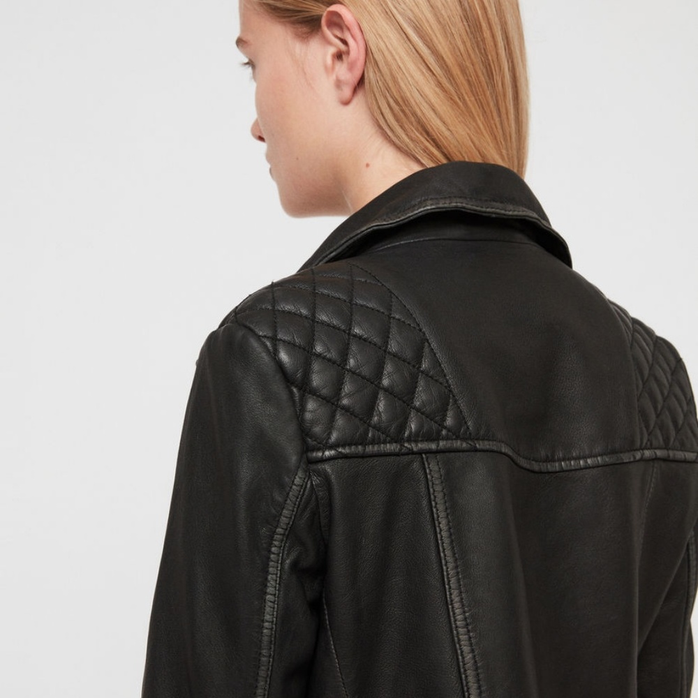 ALLSAINTS Cargo Leather Moto Jacket EUC - Picture 2 of 8